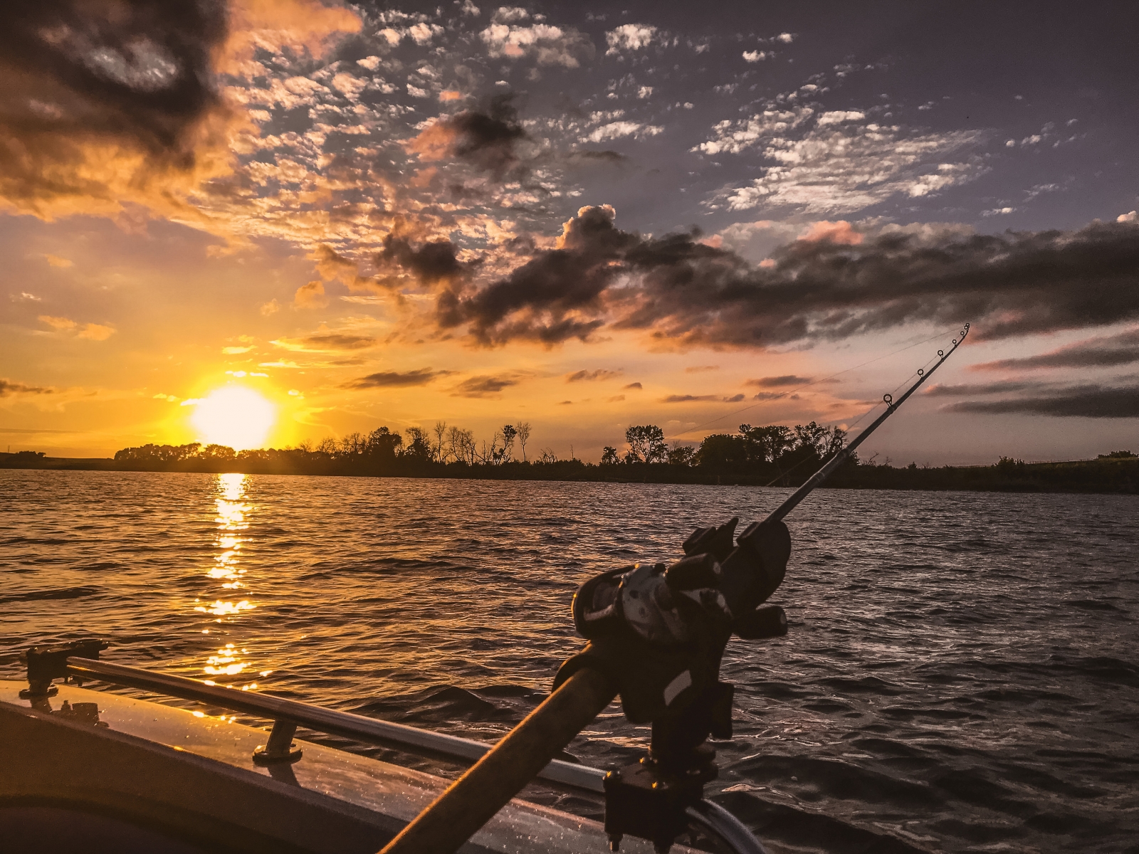 Trolling the Night Away on Devils Lake